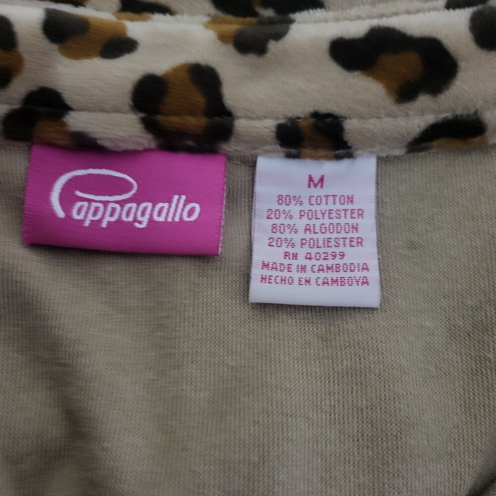 Pappagallo Leopard Print Blouse Medium - image 6